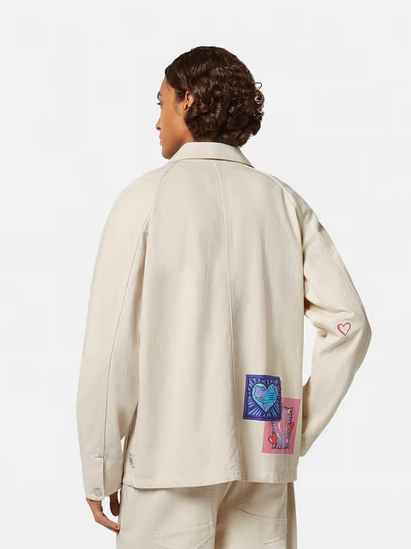 Burton Morris Denim Jacket: Ecru Love