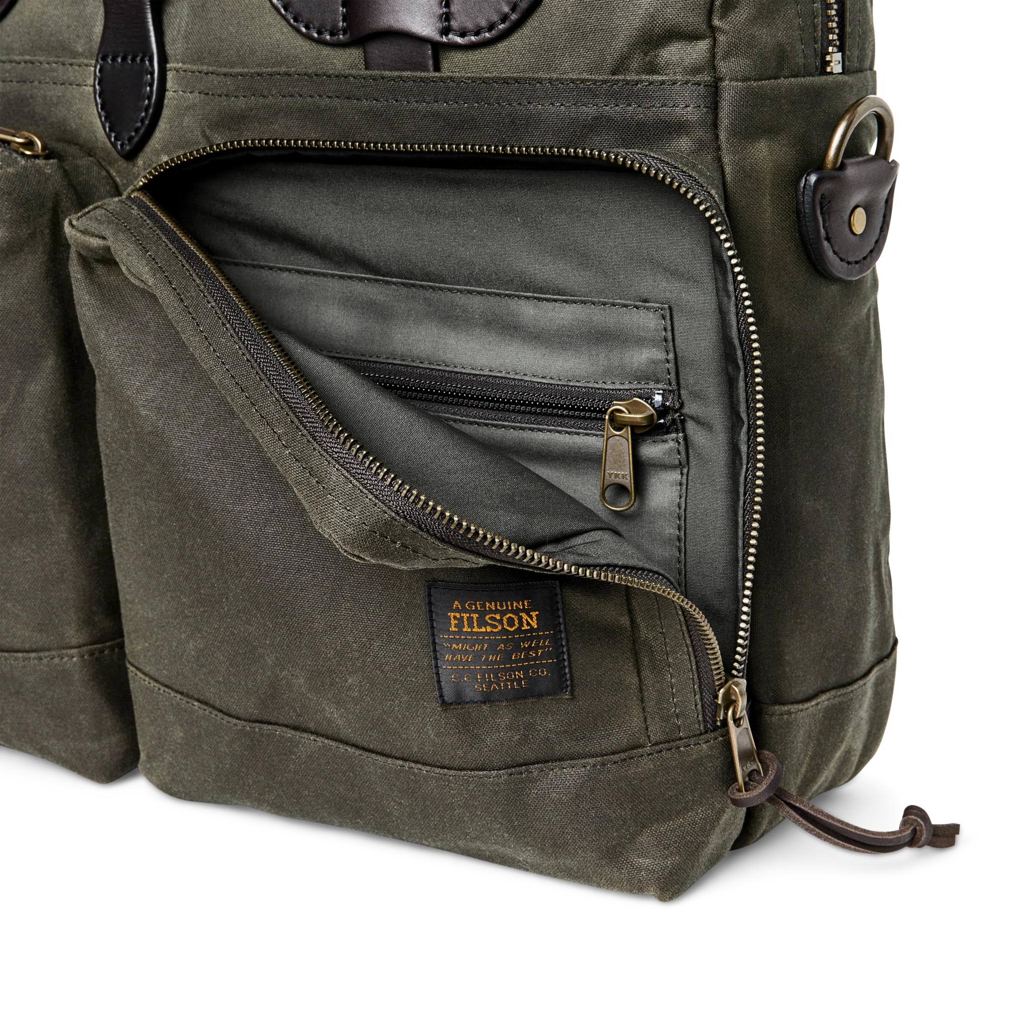 24 Hour Tin Cloth Briefcase: Otter Green