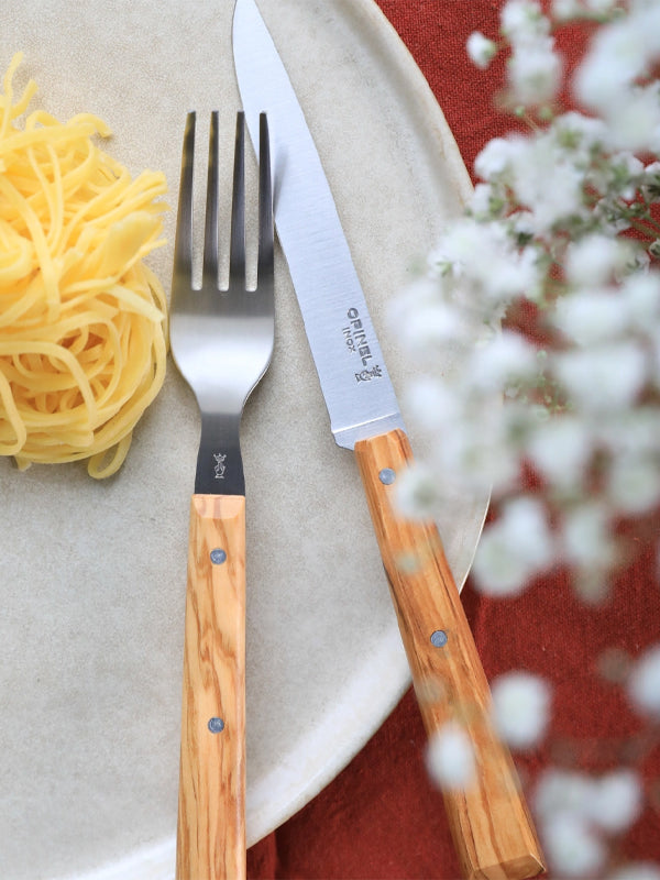 La Table au Soleil Olive Wood Flatware: Set of 8