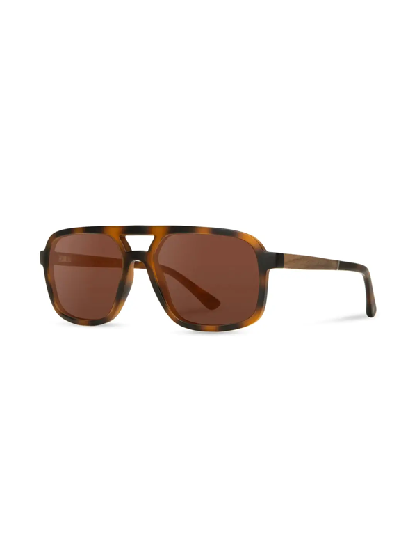 Glacier Sunglasses: Matte Tortoise/Basic Polarized Brown