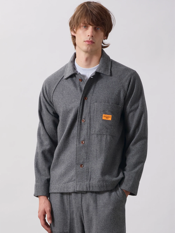 Flannel FOH Jacket: Charcoal