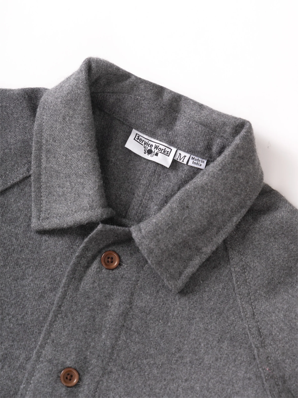 Flannel FOH Jacket: Charcoal