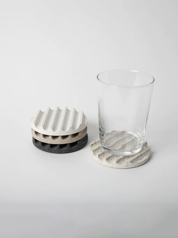 Concrete Coasters: Grey Scale Terrazzo