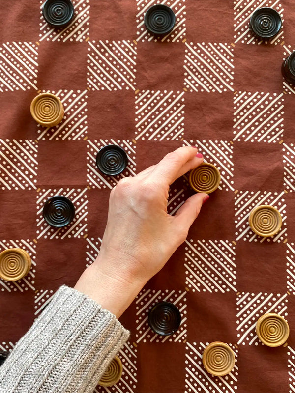 Travel Checkers Set: Cocoa