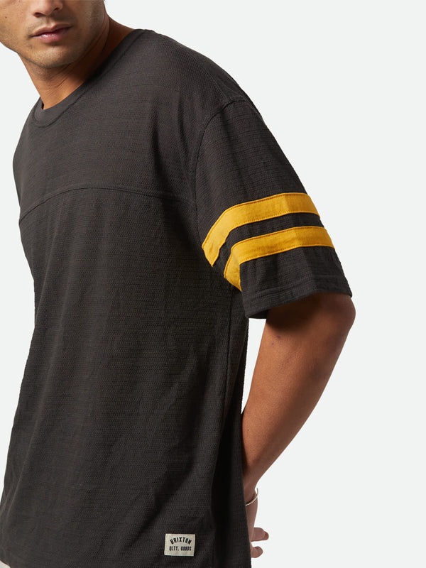Vintage Football Mesh Jersey Tee: Washed Black/Ray Flower