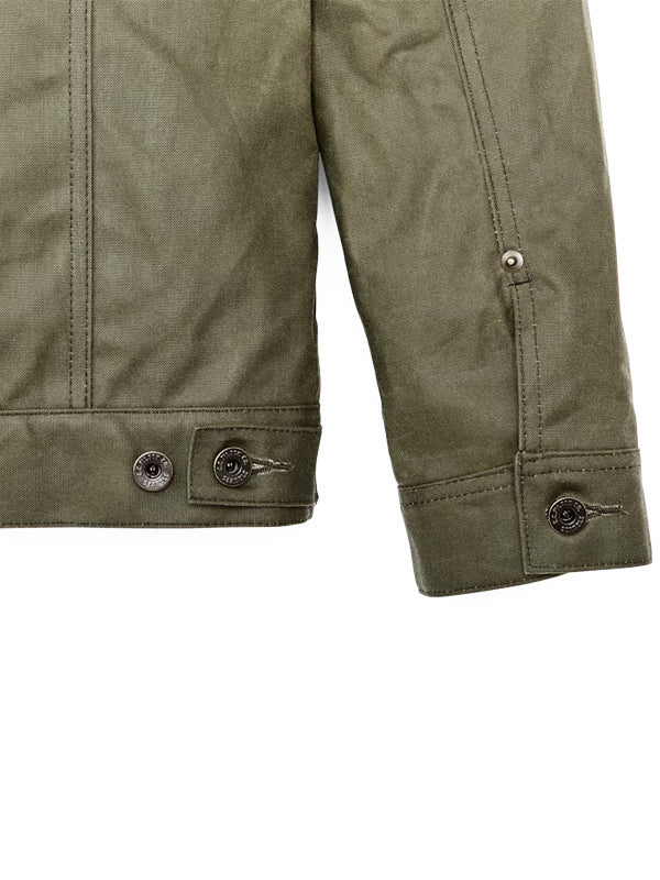 Tin Cloth Short Lined Cruiser Jacket: Military Green