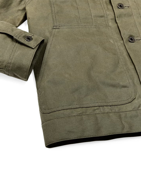 Tin Cloth Short Lined Cruiser Jacket: Military Green