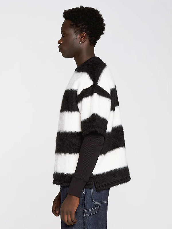 Big T Mohair Stripes: Black/White