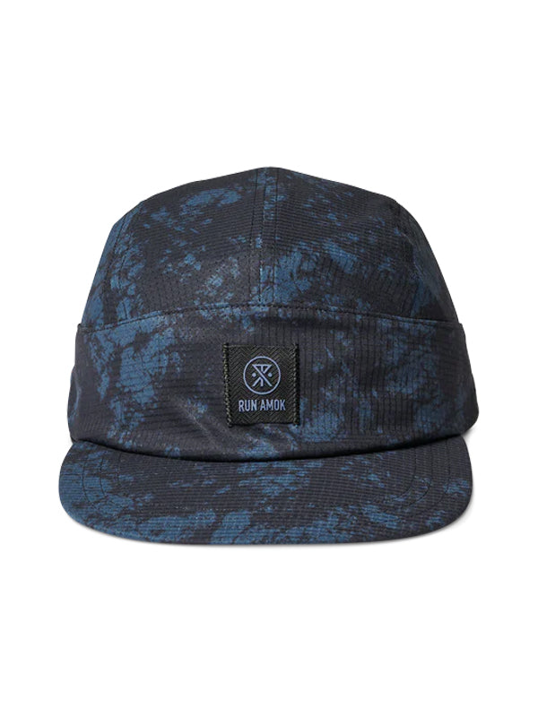 Run Bless Up Camper Strapback Hat: Navy Tie Dye