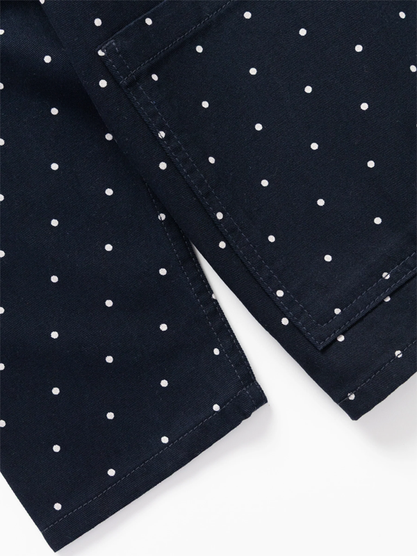 Polka Dot Easy Chef Shirt: Navy