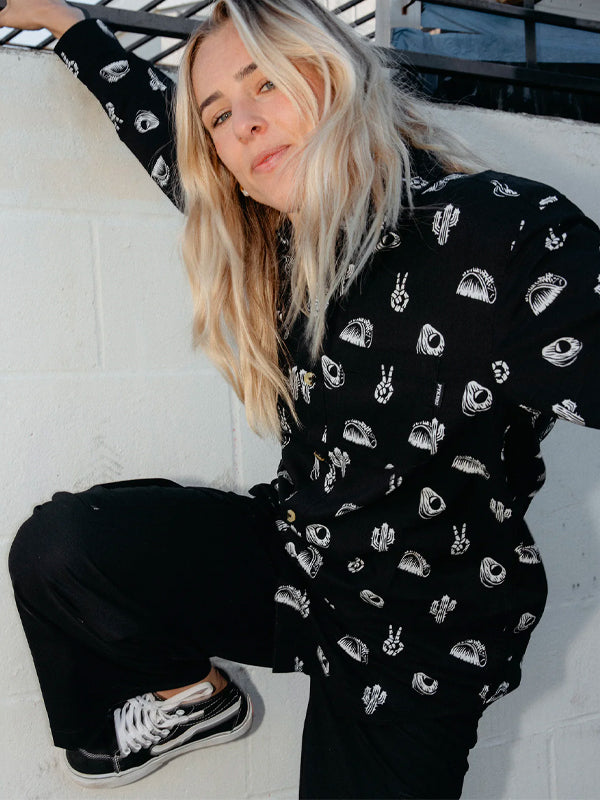 No Problemo Long Sleeve Button Up Shirt