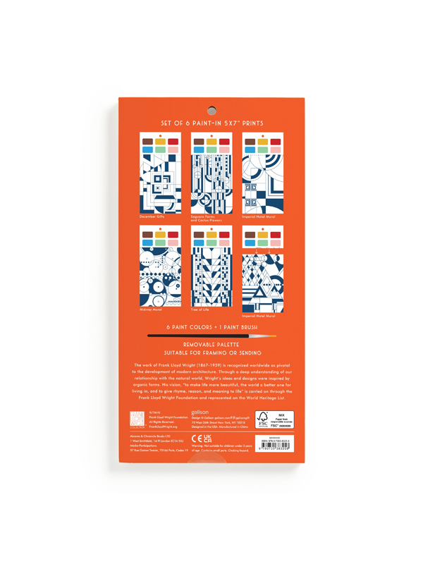 Frank Lloyd Wright Paint-In Print Set