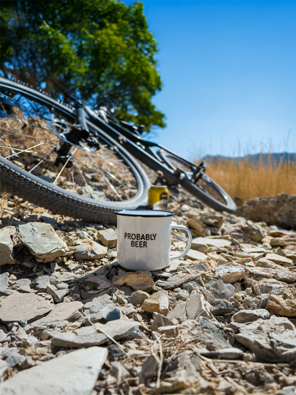 Enamel Mug: Probably Beer