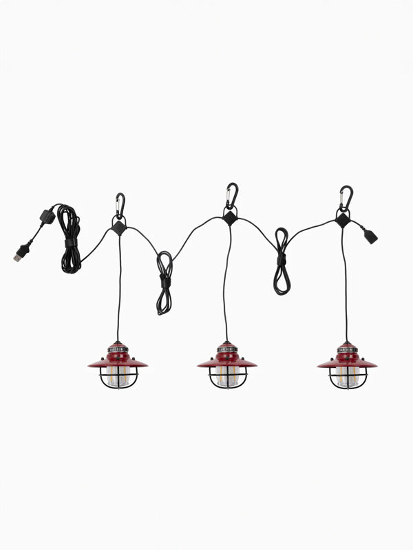Edison String Lights: Red