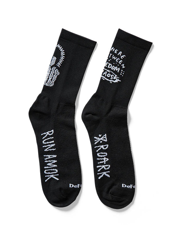 Run Amok Hi Sock: Black