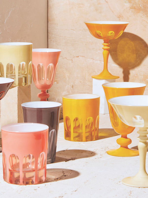 Rialto Old Fashioned Glass: Saffron (Single)
