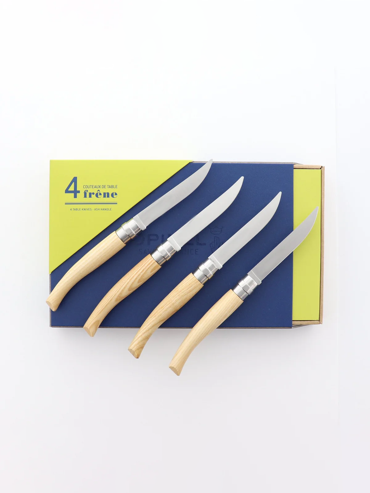 Set of 4 Chic Ash Wood Steak Knives
