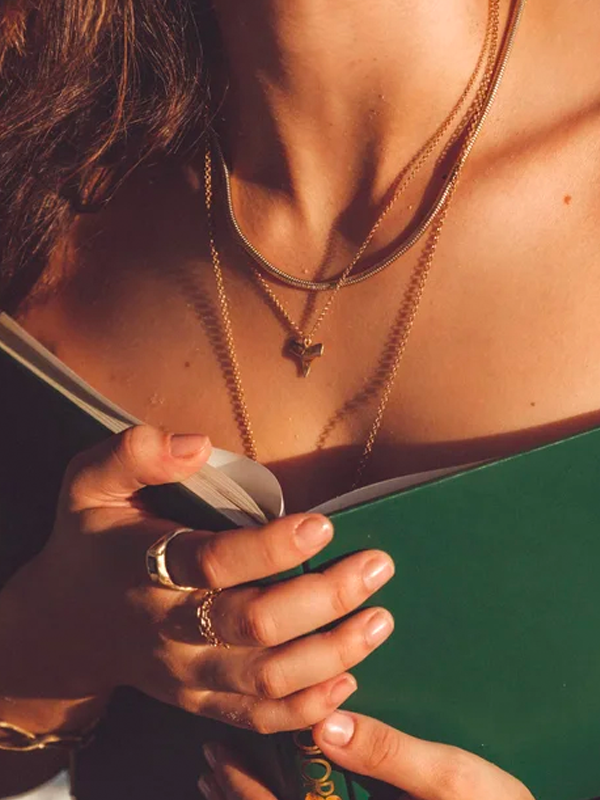 Shark Tooth Necklace: Gold Vermeil PVD