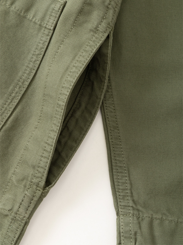 Canvas Long Shop Coat: Olive