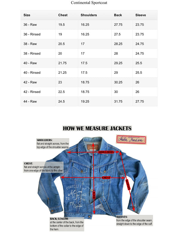 Continental Sportcoat: NOS Player Denim
