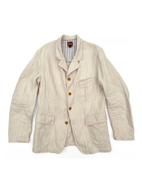 Continental Sportcoat: Ivory HBT