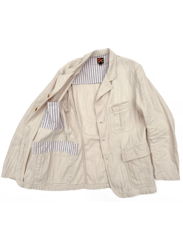 Continental Sportcoat: Ivory HBT
