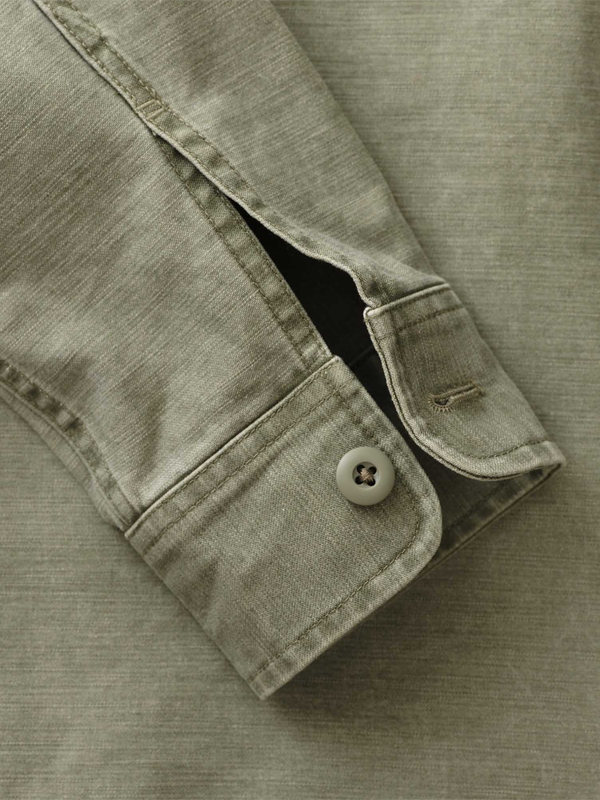 Surplus Shirt: Field Olive Reverse Sateen