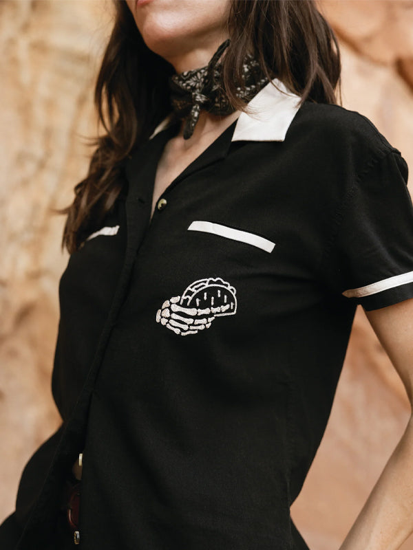 WOMEN'S Tacos & Beer Button Up Shirt