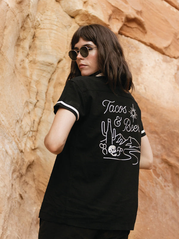 WOMEN'S Tacos & Beer Button Up Shirt