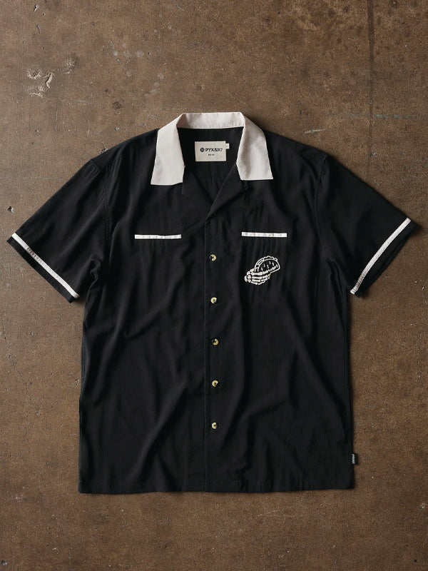 Men's button-up shirt featuring a fun and vibrant Tacos & Beer print, perfect for casual outings and summer vibes.