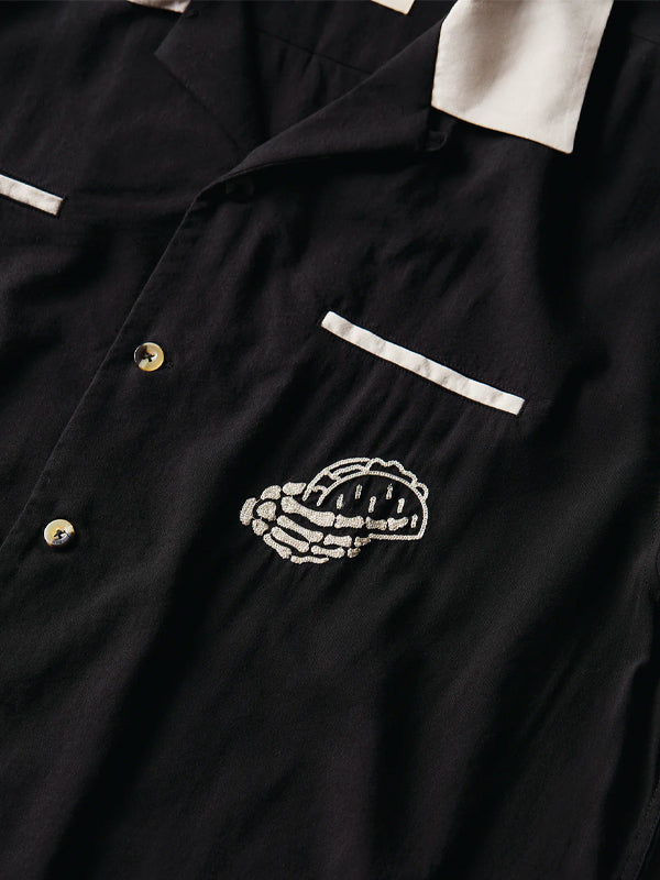 Men's button-up shirt featuring a fun and vibrant Tacos & Beer print, perfect for casual outings and summer vibes.