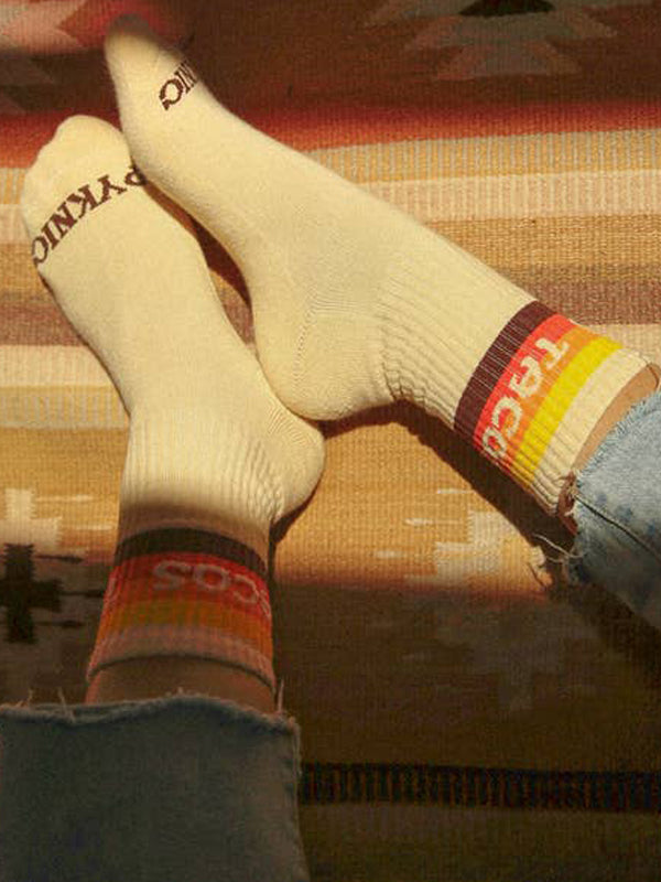 Taco Van Striped Crew Socks