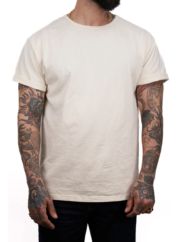 The 50/50 Upcycled Cotton Classic Tee: Natural