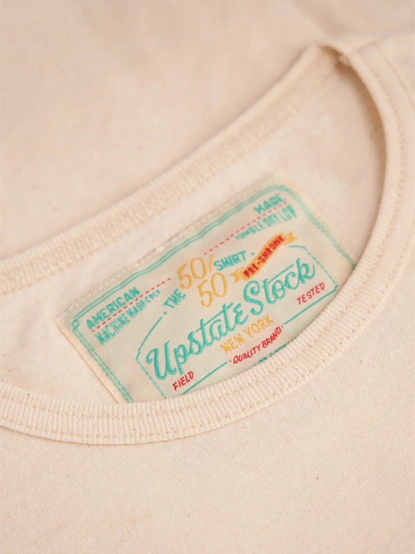 The 50/50 Upcycled Cotton Classic Tee: Natural