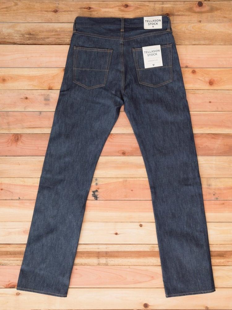 Classic stock straight-leg jeans with a timeless fit, durable denim fabric, and a versatile style for everyday wear.