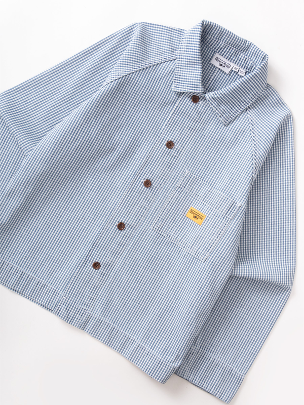 Flannel Gingham FOH Jacket: Blue