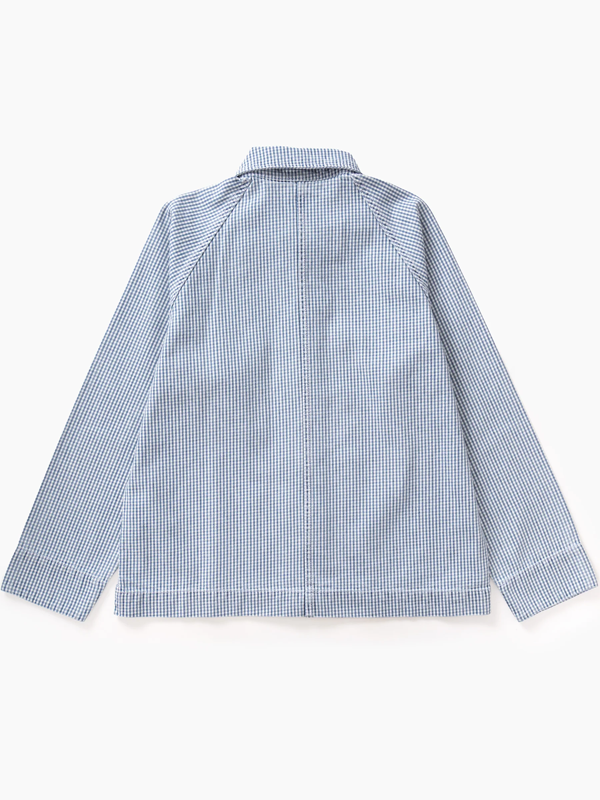 Flannel Gingham FOH Jacket: Blue