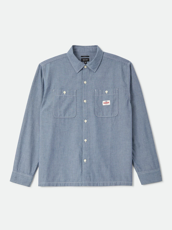 Trademark Shirt: Blue Chambray Micro Stripe