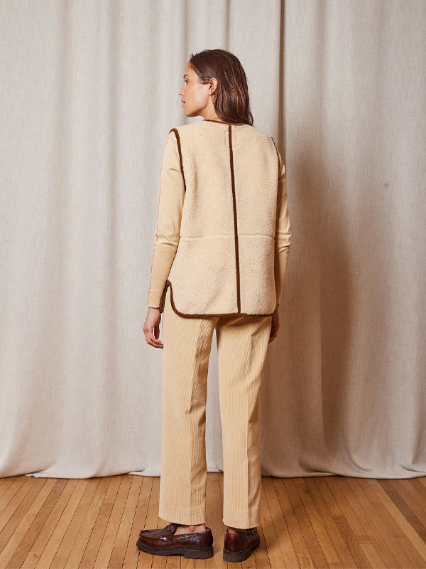 Troy Vest: Cream (Reversible)