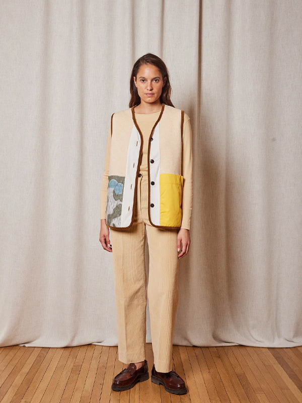 Troy Vest: Cream (Reversible)