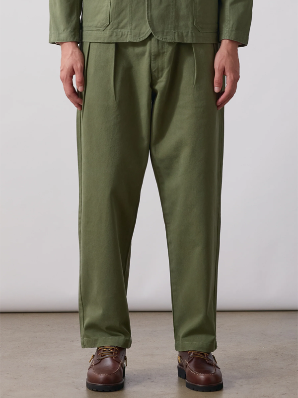 Twill Part Timer Pants: Olive