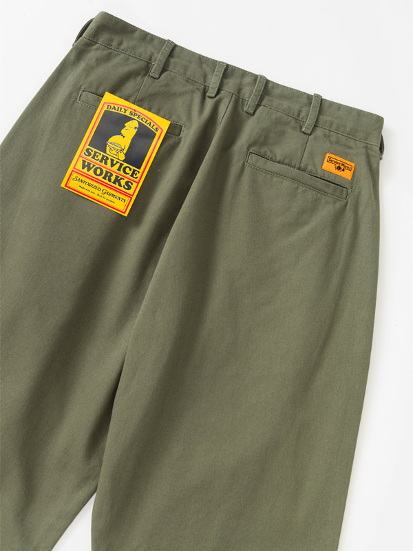 Twill Part Timer Pants: Olive