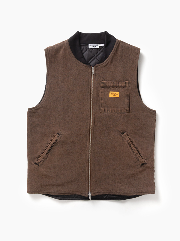 Over-Dyed Work Vest: Umber