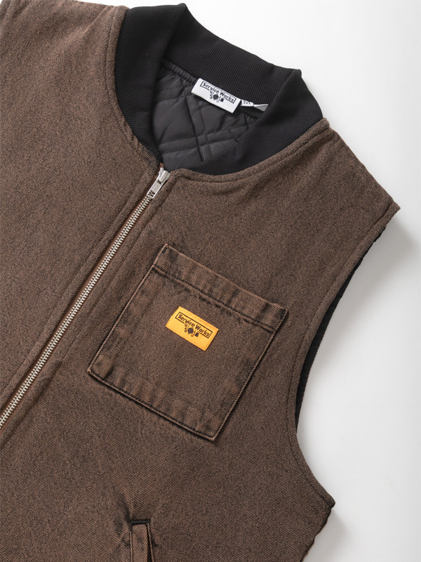 Over-Dyed Work Vest: Umber