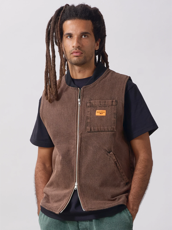 Over-Dyed Work Vest: Umber