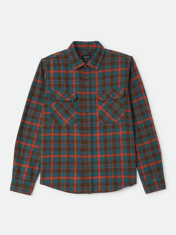 Bowery Flannel: Walnut Brown/Ultra Marine