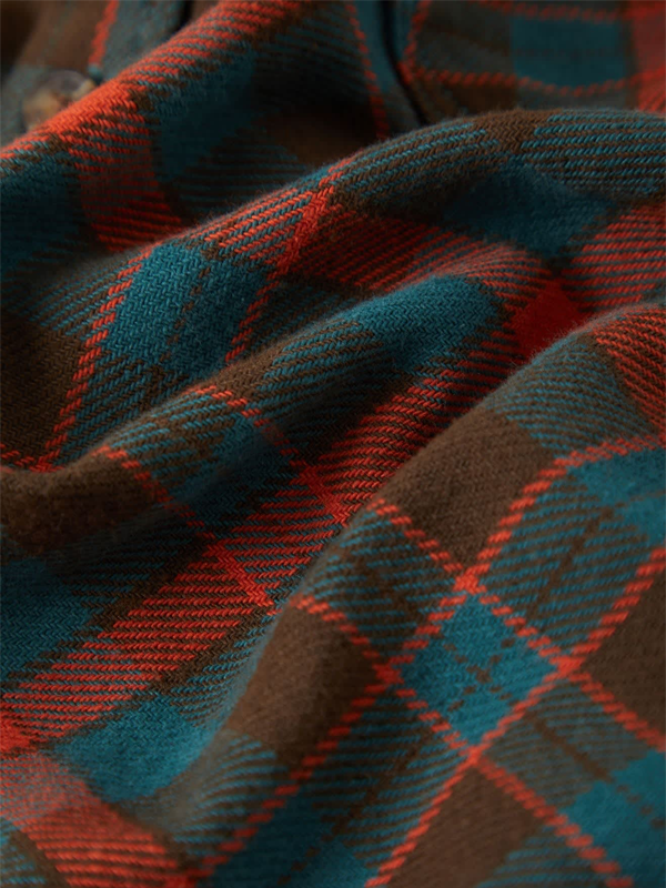 Bowery Flannel: Walnut Brown/Ultra Marine