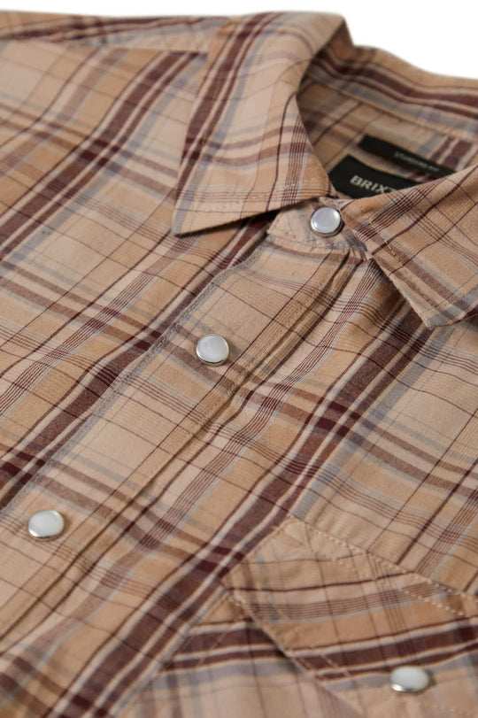 Wayne S/S Woven Top: Western Plaid
