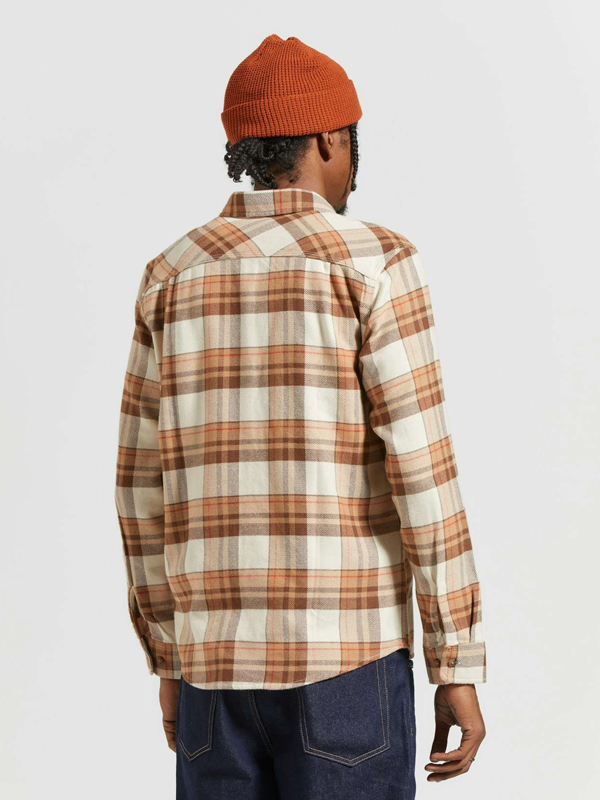 Bowery L/S Flannel: Whitecap/Pinecone Brown/Burro