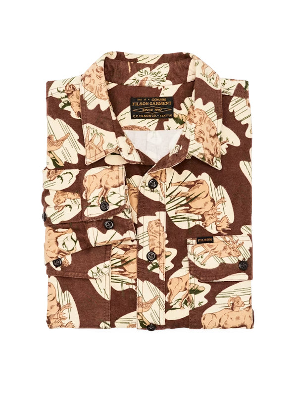Field Flannel Shirt: Sorrel Horse/Wild Life